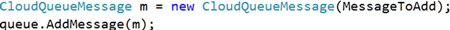 Adding message in a Windows Azure Queue
