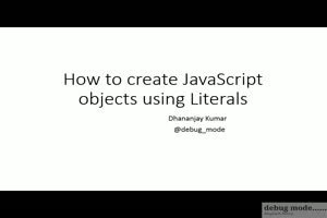 How to Create Object as Literals in JavaSc...