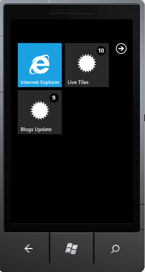Live Tiles in Windows Phone 7.5 or Mango phone