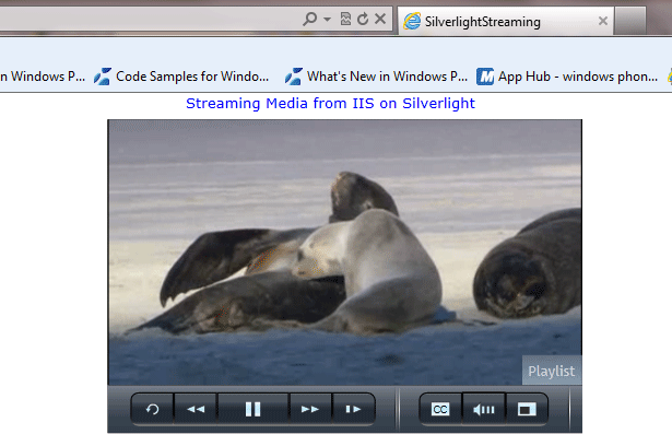 Streaming over Silverlight