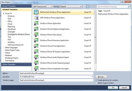 Telerik RadControls for Windows Phone 7
