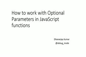 Video: Optional Parameters in JavaScript F...