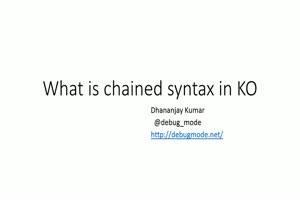 Video: What is Chained Syntax in Knockout.js