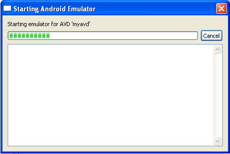 starting android emulator