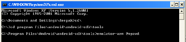 emulator-arm @<avd-name />