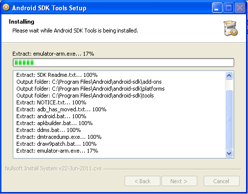 android sdk installation start