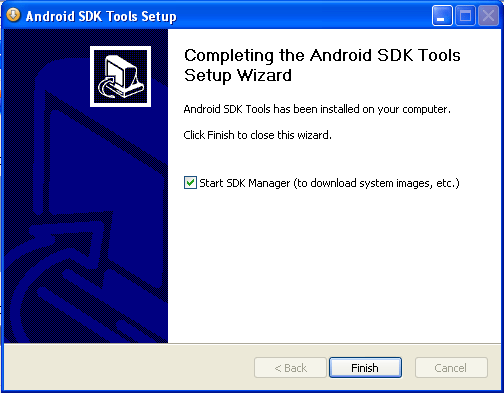 android sdk installation finish
