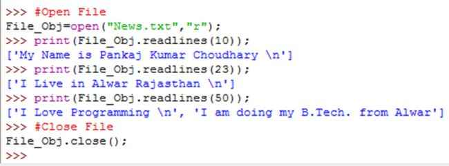 readlines