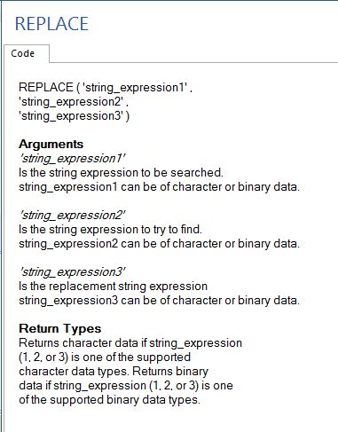 REPLACE 