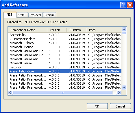 Add Reference window2