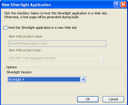 New Silverlight Application