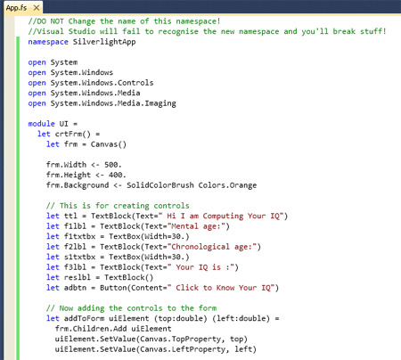IQ example code part1
