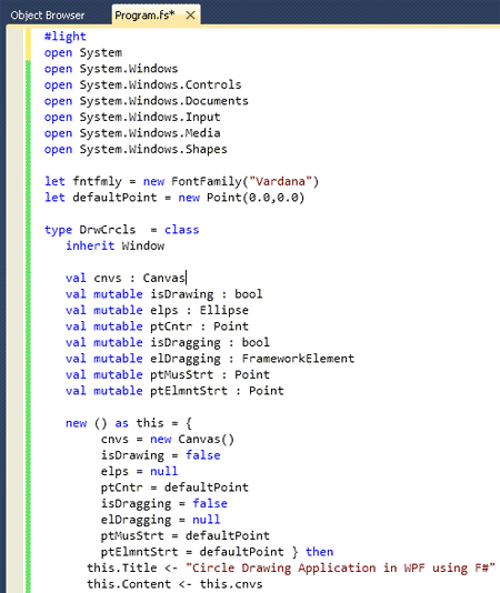 Circleshape Example code1