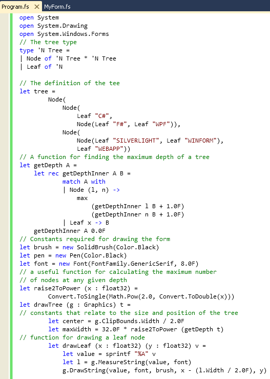 Tree Implementation Example