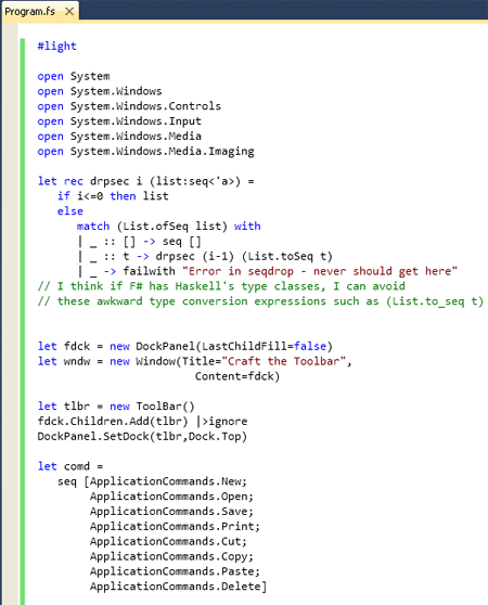 ToolBar Example code Part1
