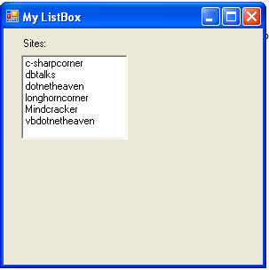 ListBox Output 1