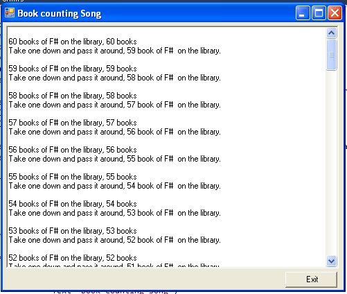 Example TextBox, Button Output1