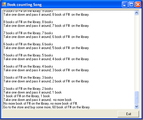 Example TextBox, Button Output2