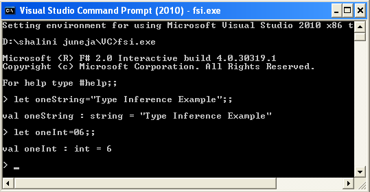 Type Inference example result