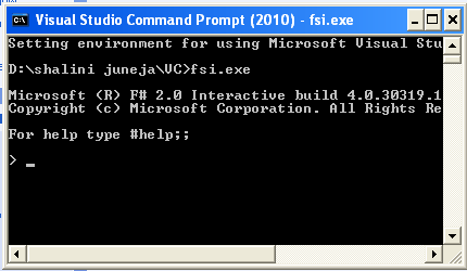 Fsharo console interactive