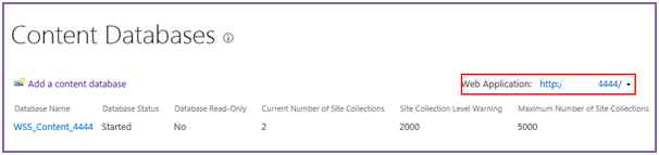 Manage Content Databases