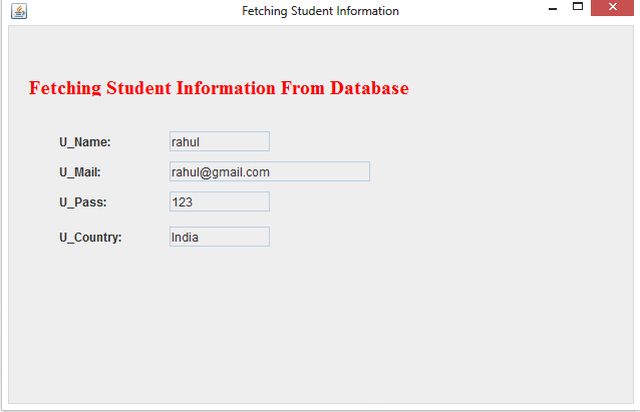 Fetching Rahul Records