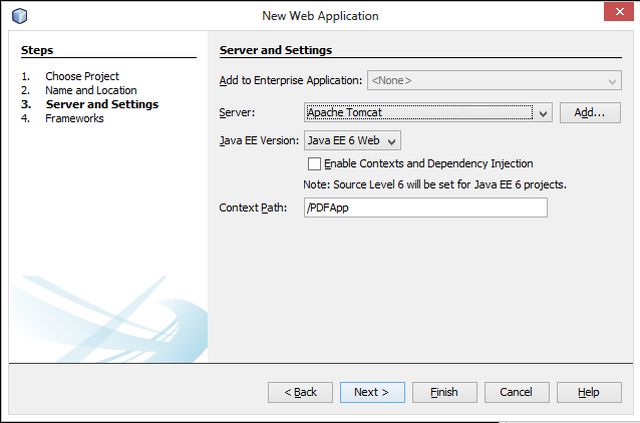 choose server and version wizard
