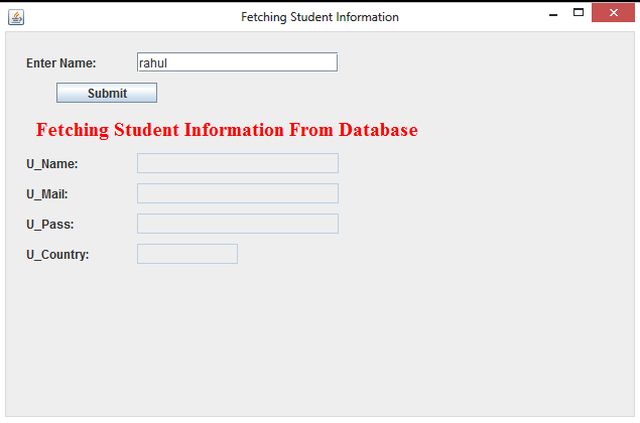 Rahul provided in name part