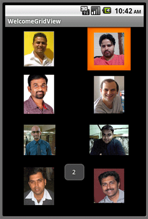 Display Image Index on click