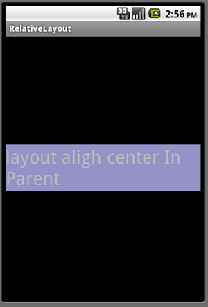 layout align centerInParent