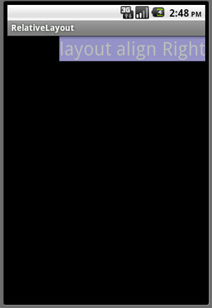 layout align ParentRight