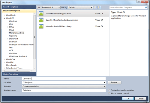 mono for android application