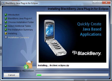 install BlackBerry Plugin