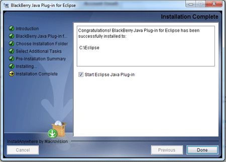 BlackBerry Java Plugin