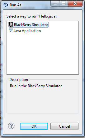 BlackBerry simulator