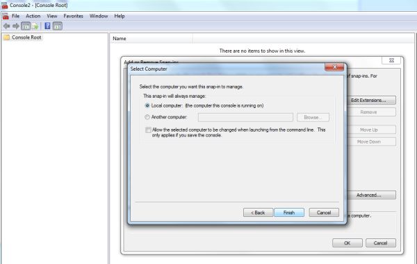 give location for MMC certificate