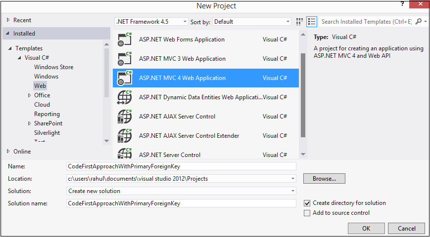 mvc 4 web application