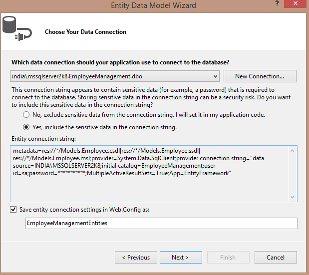 choose data connection
