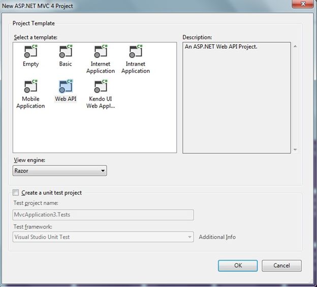 New Project in Visual Studio 2012