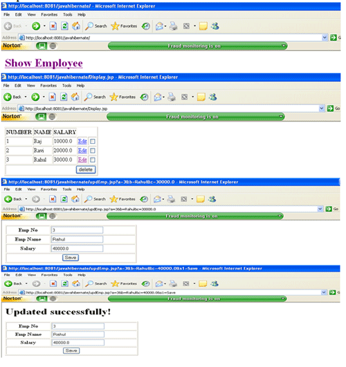 update record using hibernate