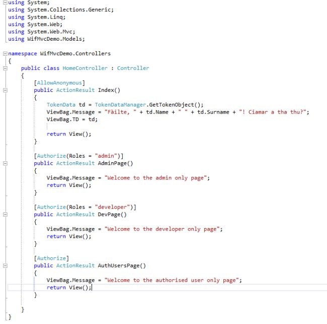Adding Restricted Views to the Home Controller