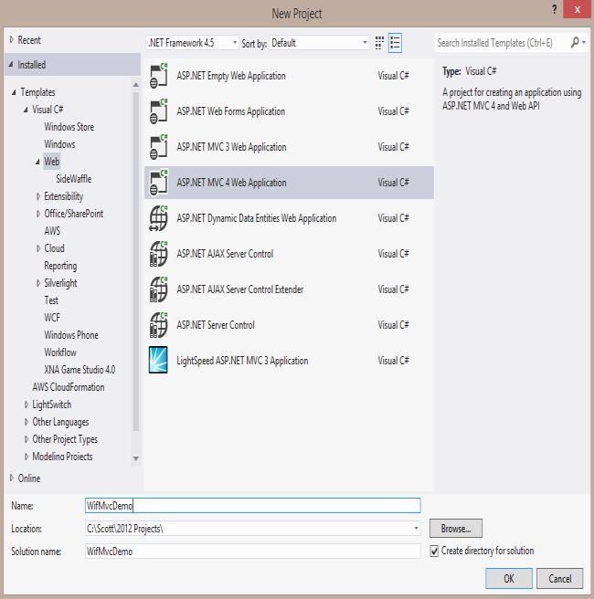 Creating the WIF Demonstration Project