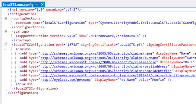 Local STS Configuration