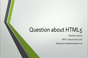Questions on HTML5