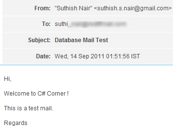 Database Mail Configuration in SQL Server 2008