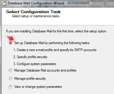 Database Mail Configuration in SQL Server 2008