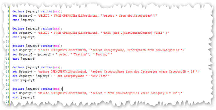 Using Dynamic Queries