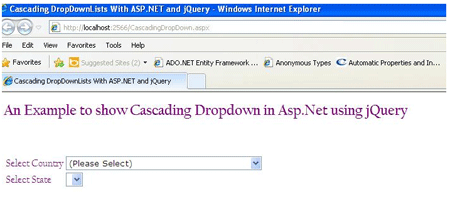 Cascading dropdown