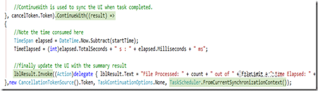Asynchronous Tasks and Synchronization on UI TPL .Net 4.0