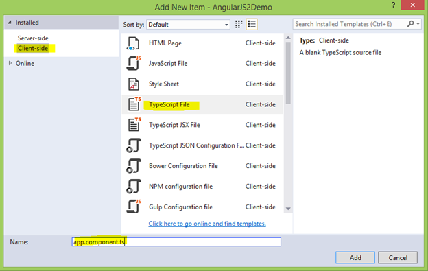 Adding app.component.ts